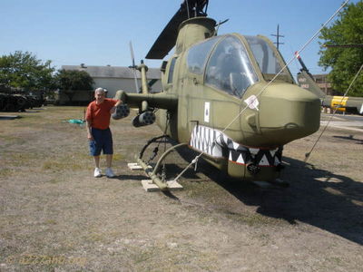 AH-1
Bob Kelly Photo

This fall my son Stephen and I drove to Fort Hood and visited the 1st Cavalry Division Museum. Anyone in the area should stop and see it. There are many vehicles: tanks, quad 50â€™s, etc., in addition to the aircraft in these photos.


