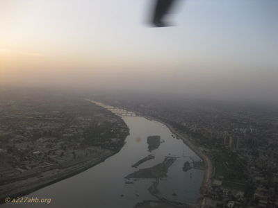  Looking North over Tigres River central Baghdad, 2009 
CW2 Jason Dallas Photo

