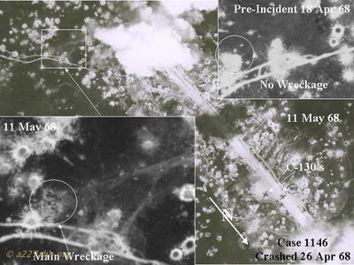 C-130 Crash Site
Photo provided by Bob Witt

A Shau airstrip and location of the C-130 shoot down

