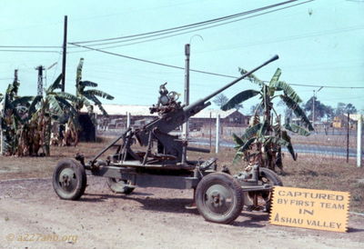 Captured 37mm 
Bob Witt Photo

Captured in the A Shau Valley 1968
