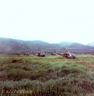April 19, 1968 - Lift Off Into A Shau Valley
Doc McBride Photo

From Bob Witt. "Doc Mcbride, Mike Sprayberry's medic at LZ Tiger, took these pictures on his return trip to Vietnam. He returned the A Shau to look for his unit's MIA's lost at Tiger. Doc fortunately survived serious wounds received on the road below Tiger on April 25, 1968. Mike Sprayberry received the MOH for going out that night to rescue Doc & the rest of his patrol. Their unit was on board for the first Combat Assault's into LZ Tiger."

