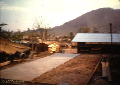 Concrete Pad for EM Hooch
Robert Keller Photo

A/227 Company Area
An Khe 1965 - 1966


