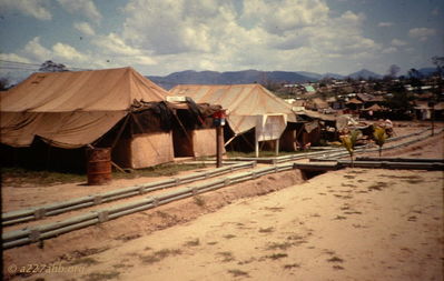 Orderly Room and Supply Tents
Robert Keller Photo

A/227 Company Area
An Khe 1965 - 1966
