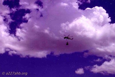 Sky Crane slinging Marines
Howard Burbank Photo
