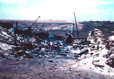 Destroyed aircraft
John Woods Photo

Camp Evans Ammo Dump Explosion
May 19 - 20, 1968
