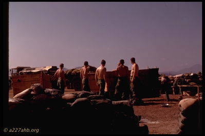 Packing for move south
Jim Brodie Photo

Camp Evans - October 1968

