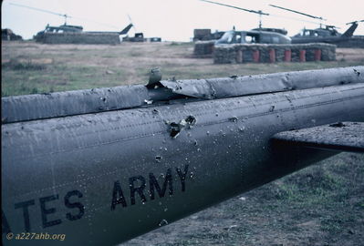 Damage resulting from rocket hit.
Bob Kelly Photo
