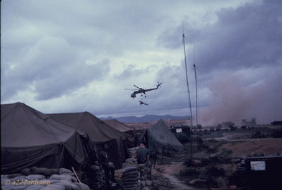Crane heading out
Bob Kelly Photo

Note the dust cloud on the right due to the crane.
