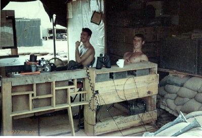 Lt Dewey and Steve Davidson
Dave Jones Photo

Camp Evans 1968


