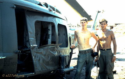 Stephen Page, Richard Weeks
Jerry Westenskow Photo

Camp Evans the day after the ammunition dump blew up.

