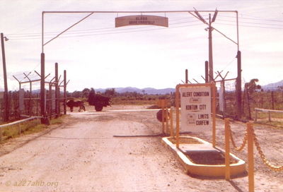 Back Gate to Kontum
Steve Lachiondo Photo

Back gate to Kontum with Water Buffalo cart in the center

