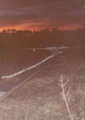 083 crash at sunset
Ed Barry Photo

I was in A/227 from June of 71 until I was evac'd from the crash of 083
in Feb. 72.

