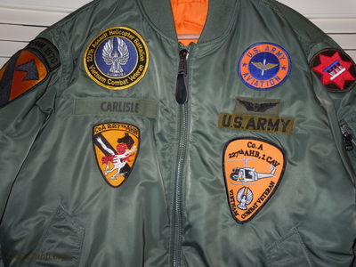 Unit Patches on Flight Jacket
Wayne Carlisle Photo
