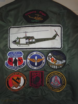 Unit Patches on Flight Jacket - back
Wayne Carlisle Photo
