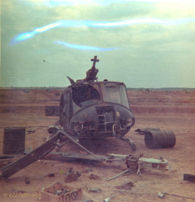 Remains of  UH-1H 66-16806 
Steve Chrisman Photo


