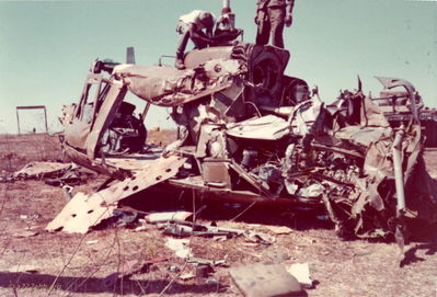 Wreckage of aircraft #083 Feb 1972 
Dennis Howell Photo
