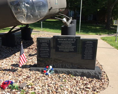 Memorial for MAJ William Adams in Lexington, MO, Vietnam Memorial at the  Wentworth Military Academy
Dennis Howell Photo
