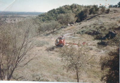 TH-55 on Pinnacle.
Ernie Kramer Photo

Out of site to the left is the Brazos River.
