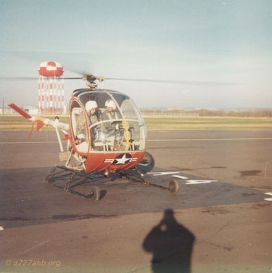Unauthorized Crank of Ship #007
Bob Kelly Photo

Remember that the early TH-55's had white tail booms.

