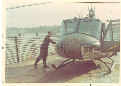 Flying Dutchman
Dirk Appel Photo

I thought A Co. 227th vets might appreciate a photo of Hanna pre- flighting my bird (16626) at Lai Khe flight line.

