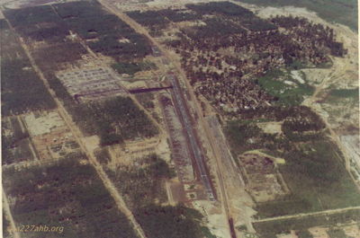Lai Khe Airbase
Rick Korbel Photo

Lai Khe 68 - 69. The A/227 flight line is the square area at the top left.
