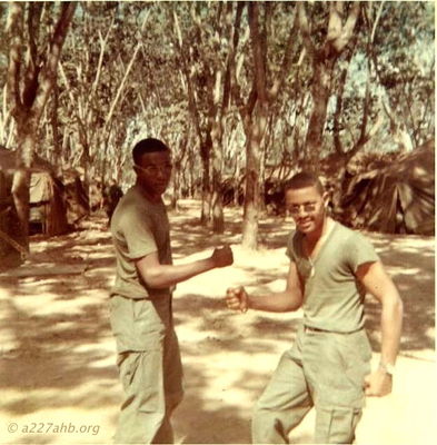 HELP! (Unknowns)
David Priest Photo

Lai Khe 1969
Can anyone help with first names or home towns?
Please send that information to the web site or contact David Priest or Joe Leonard by email.

