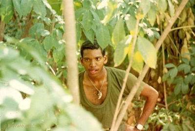 David Priest in the Jungle
David Priest Photo

Lai Khe 1969
Can anyone help with first names or home towns?
Please send that information to the web site or contact David Priest or Joe Leonard by email.

