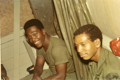 Ivy and David Priest
David Priest Photo

Lai Khe 1969
Can anyone help with first names or home towns?
Please send that information to the web site or contact David Priest or Joe Leonard by email.

