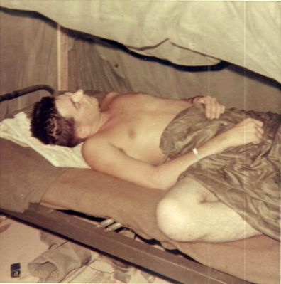 Sleeping Hard (Need name)
David Priest Photo

Lai Khe 1969
Can anyone help with first names or home towns?
Please send that information to the web site or contact David Priest or Joe Leonard by email.

