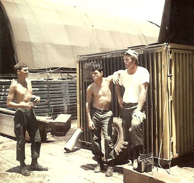 Dwayne Guidry, Ron Ely (Tarzan)
Dwayne Guidry Photo

We had a USO tour that came to Lai Khe, Ron Ely (Tarzan) and Alice from The Brady Bunch.
Lai Khe 1970 - 1971

