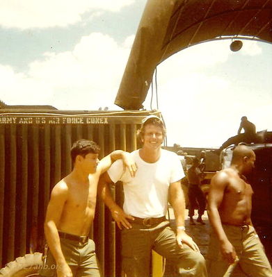 Dwayne Guidry, Ron Ely (Tarzan), Sgt. Fox
Dwayne Guidry Photo

We had a USO tour that came to Lai Khe, Ron Ely (Tarzan) and Alice from The Brady Bunch.
Lai Khe 1970 - 1971

