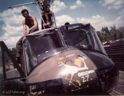 Dr. Chicken
Terry Moore Photo

Dr. Chicken, Chickenman 27. Lai Khe. Ozark Joe on top.

Keywords: nose art