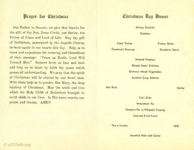 1967 Christmas Menu (Inside)
Rickey McKay photo
