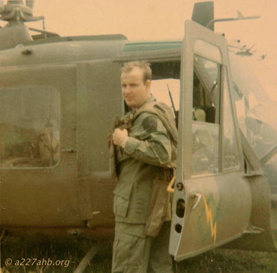 WO Colburn prior to take off one morning - probably Camp Evans
Rickey McKay photo

 Mr. Colburn first pilot to ever let me fly the aircraft 
