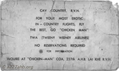 1ST CAV TWA Card
Mickey Barry Photo
Lai Khe
