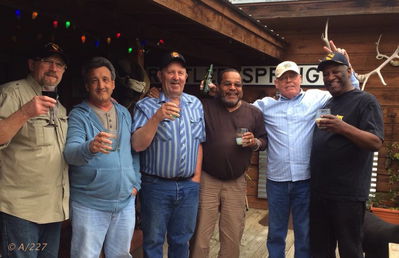 Left to right;  Mike Scovel, Ted Grossman, John Pavkov, Ron Mondie, Randy Hankins and Joe Leonard...2015 Mini-reunion Ingram, TX....
Mike Scovel Photo
