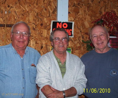 Bob Witt, Guy Sparrow and Dave Jones
Bob Witt Photo

Haven't seen these guys in 42 years. We met in Franklin N.C. Saturday, spent the afternoon laughing & telling war stories. On the Right, Dave Jones was shot in the leg in Dec 68 while flying a difficult Medavac, in the middle Guy Sparrow his crew chief shot the NVA who shot Dave. I am proud to have flown with both these dudes.
