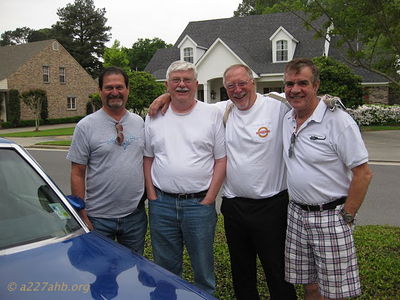 Rod Esterak, Chuck Bell, Herschel Ryan, Scotty Colligan
Herschel Ryan Photo

April 2010
Look who came to dinner - Rod Esterak!!!Â  He was lost but now he is found thanks to Wayne Driver and Scotty Colligan.Â  Rod, Scotty andÂ Chuck Bell came to visit.Â  Needless to say several cold drinks were consumed as we caught up 42 years with Rod.Â  I do believe we might see him at future reunions.Â  
