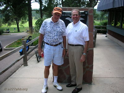 Edwin Turner and John Keller
John Keller Photo

Former A/227 Major Edwin Turner (left) and John Keller (right) meeting at the USAFA Golf Course, August 10, 2009.

