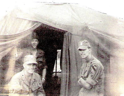 Leonard Martin & Dennis Burden
Dennis Burden Photo

Martin L and Burden - man in tent unknown
