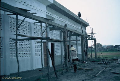 Constructing new school in Ham Tam
Bob Kelly Photo

Construction of a new school in Ham Tam. I like the scaffolding.
