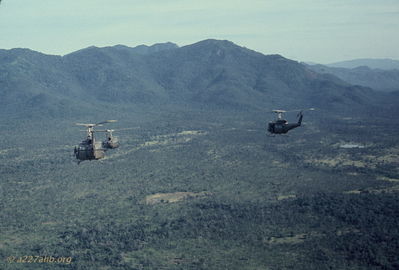 Combat Assault headed for LZ
Bob Kelly Photo

A series of nine photos showing the insertion of troops during a Combat Assault
