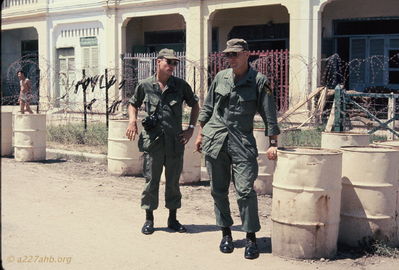 WO Ernie Kramer and CW2 Dick Fleck
Bob Kelly Photo


Near MACV, Phan Thiet
