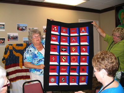 Kathy Ray's quilt for the raffle
Lillian Burbank Photo
