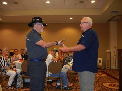 Bob Witt (right) presenting our Honor Sword to this year's recipient, Herschel Ryan
Jeff Goshert Photo
