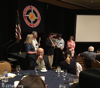 Honor Sword presentation to Jerry Westenskow from last year's recipient Herschel Ryan
Lillian Burbank Photo
