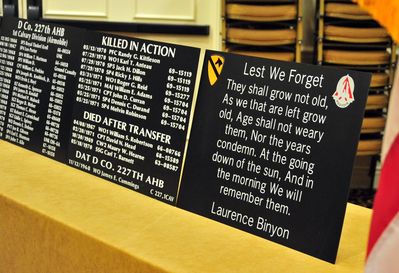 227th Memorial Service
Army Aviation Association of America Photo
