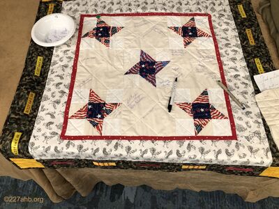 Quilt - Signed by att attending
Photo by Lillian Burbank
