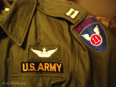  Captain's 11th Air Assault Field Jacket 
Dennis Burden Collection
