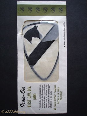  These were iron on 1st Cav. Insignias 
Dennis Burden Collection
